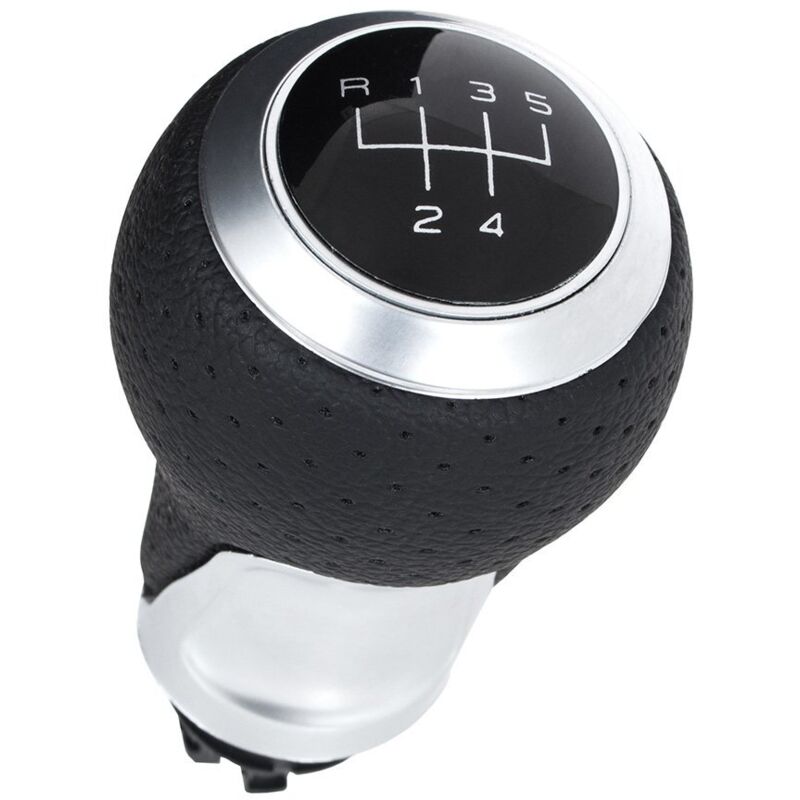 Pomo de cambio de marchas Audi A4 B8 2008- NEGRO + CROMADO 5 VELOCIDADES