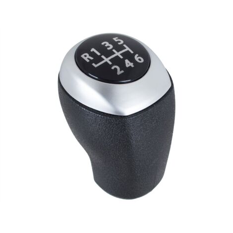 Pomo de cambio de marchas Hyundai i20 07-12 NEGRO + PLATA 6 VELOCIDADES