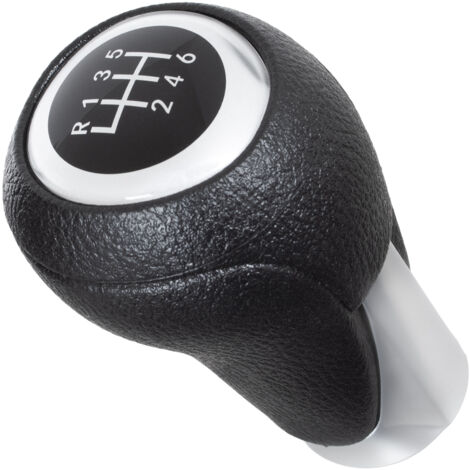 Pomo de cambio de marchas Mazda 3 III 13-18 NEGRO + PLATA 6 VELOCIDADES