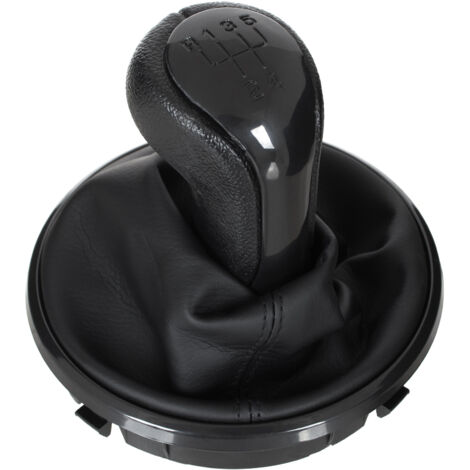 Pomo de cambio de marchas negro Skoda Fabia II 07-12 + JUNTA