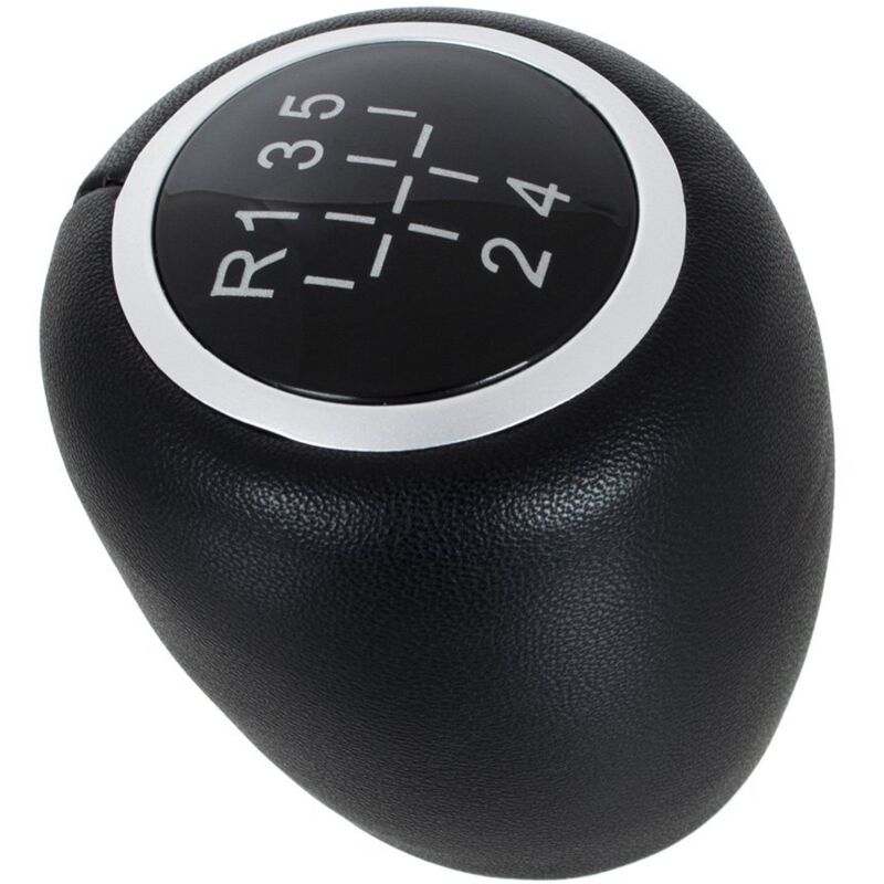 Pomo de cambio de marchas Opel Vectra C FL 05-08 de 5 velocidades en piel ecol贸gica negra