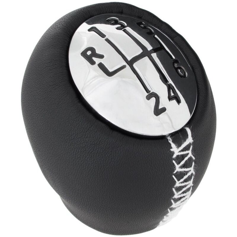 Pomo de cambio de marchas Renault Espace IV de 6 velocidades en cuero negro y cromo