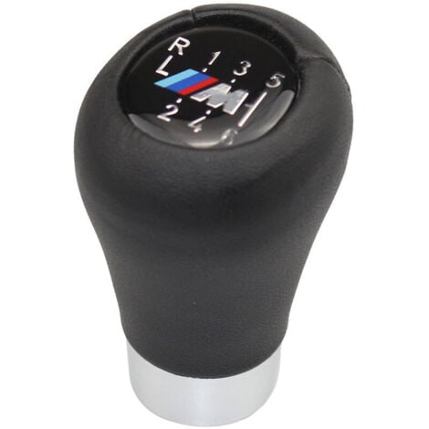 JALLERIA Pomo de cambio deportivo de cuero de 6 velocidades para Serie 3 E46, Serie 5 E60, E61 LCI, Serie 6 E63, E64 LCI, X3, F25, X4, F26