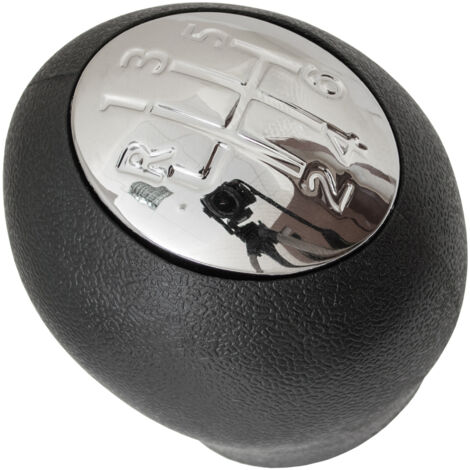 Pomo de cambio Renault Clio III 05-09 6 VELOCIDADES NEGRO + CROMADO + ESQUEMA CROMADO