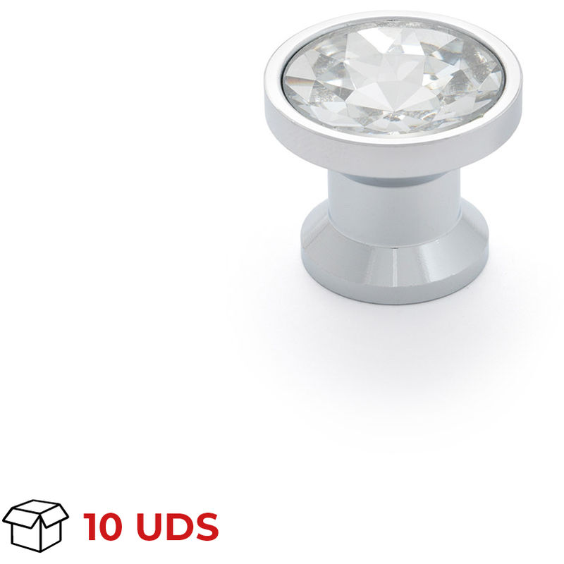 

Pomo Mueble | Estilo Decorativo | Fabricado en Aluminio - Cristal | Acabado en Cromo Brillo - Cristal strass | Medidas 134*92*80 mm | Sistema de