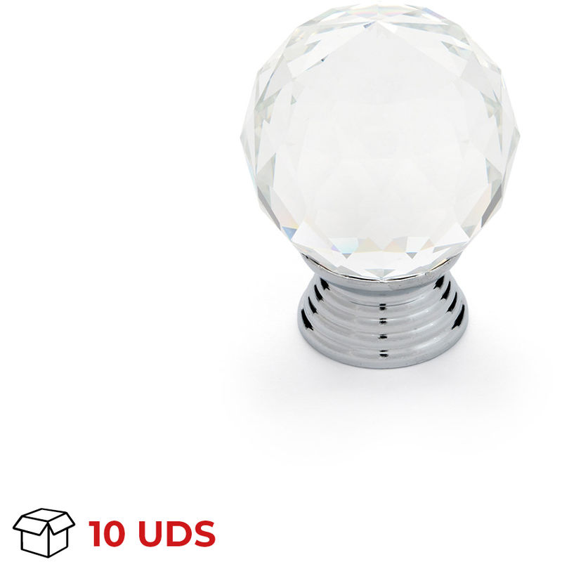 

Pomo Mueble | Estilo Decorativo | Fabricado en Cristal - Zamak | Acabado en Cristal strass transparente | Medidas 134*92*80 mm | Sistema de Fijación
