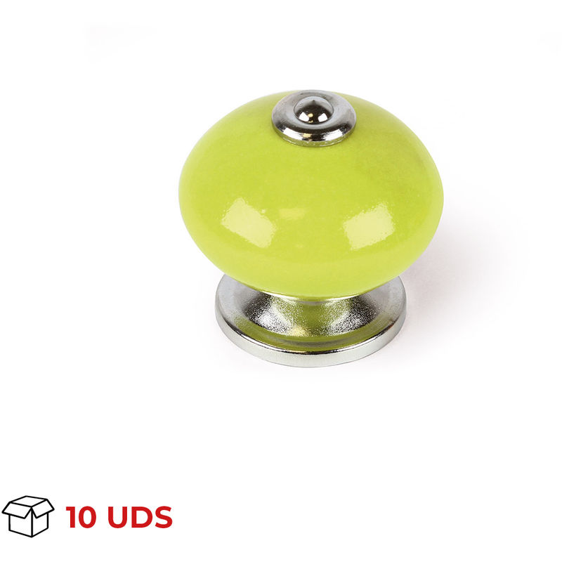 

Tirador Mueble | Estilo Decorativo | Fabricado en Porcelana - Acero | Acabado en Pistacho | Distancia Entrepuntos: 40 mm | Medidas 134*132*80 mm |