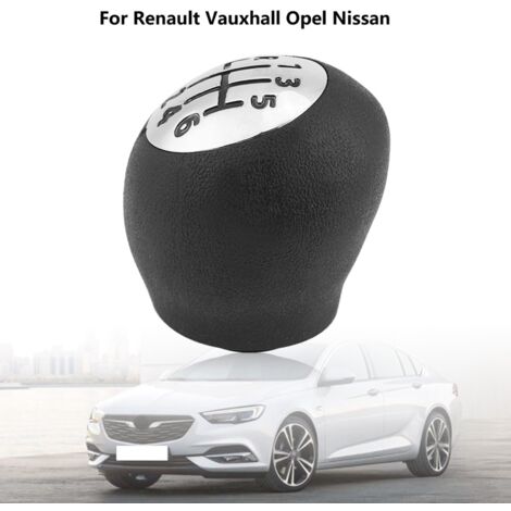 Pomo de palanca de cambios de 6 velocidades para Opel Vauxhall  PVC original  Negro y plata