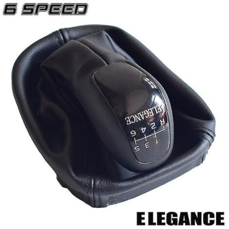 Pomo de palanca de cambios de cuero para Mercedes-Benz Clase C W203 S203, caja de cambios de 5/6 velocidades, estilo elegante.