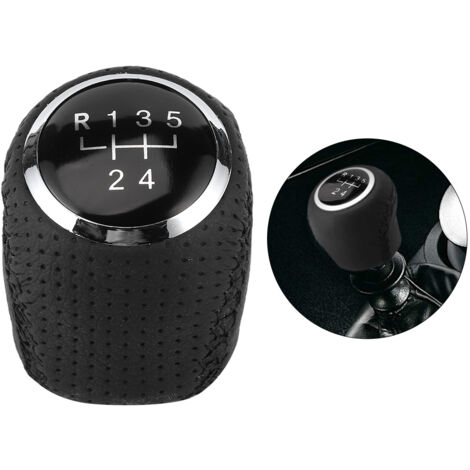 Pomo de palanca de cambios negro de piel sintética de primera calidad [5 velocidades] Repuesto para Citroën Jumper/Relay, Fiat Ducato, Peugeot Boxer