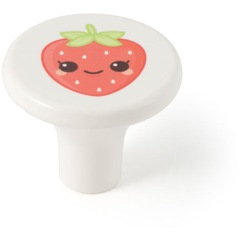 Pomo de plástico con acabado fresa, dimensiones: 33x33x27mm Ø: 33mm -