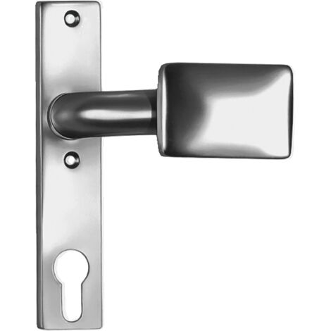 Pomo de puerta placa corta 486Z fijo Alu.F1 / natural 4-KT.8mm AMF