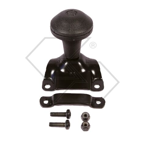 Pomo de volante ancho de metal negro para tractor agrícola