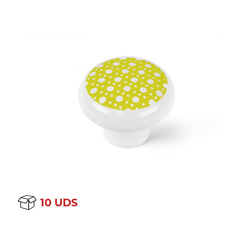 

Pomo Mueble | Estilo Decorativo | Fabricado en Porcelana | Acabado en Pistacho | Medidas 134*93*82 mm | Sistema de Fijación | 10 Unidades