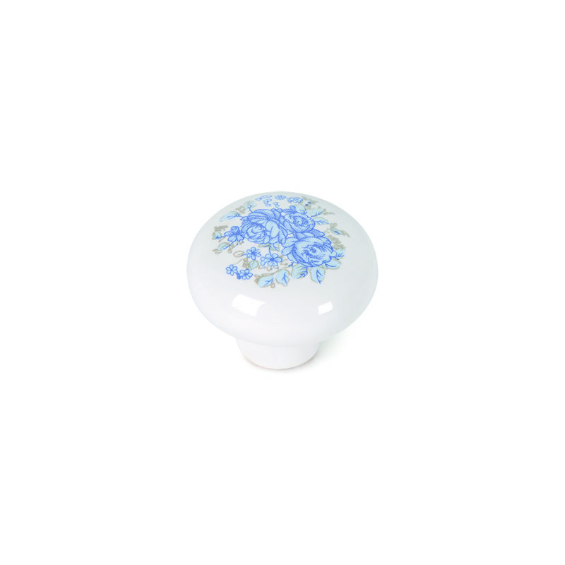 

Pomo en porcelana azul, dimensiones: 31x31x23mm, Ø: 30mm -