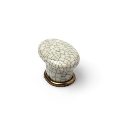 Pomo en porcelana cuero, dimensiones: 41x29x26mm -