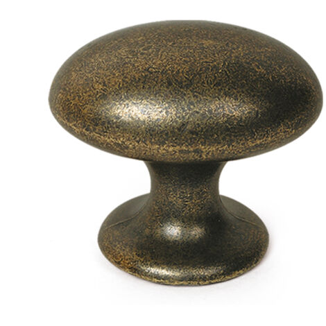 Pomo en zamak con acabado cuero, dimensiones: 39x29x34mm -