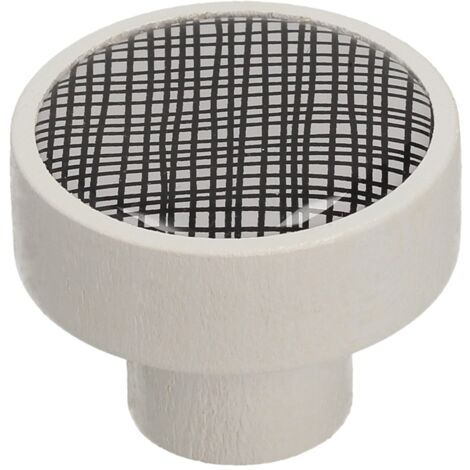 Pomo GD08, blanco mate, cuadriculado