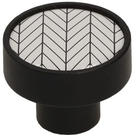 Pomo GD08, negro mate, espiga 5