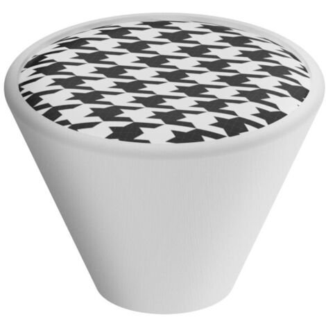 Pomo GD09, blanco mate, pata de gallo