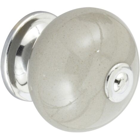 Pomo para mueble Ball porcelana gris oscuro Al.38 x An.40 x P.40 mm REI