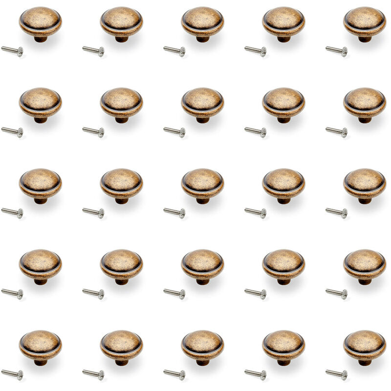 

Emuca Pomo para mueble, D. 32 mm, Zamak, Bronce, 25 ud. - Bronce