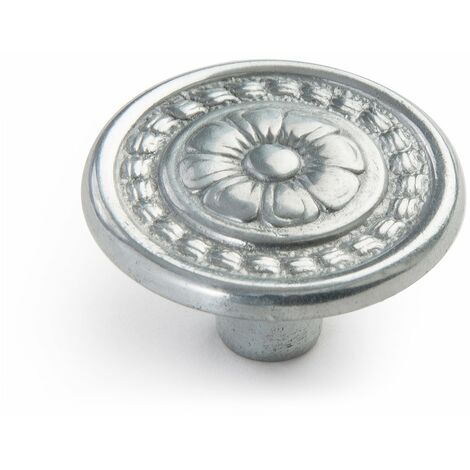 Pomo para Mueble  Estilo Clásico  Fabricado en Zamak  Acabado en Metal Pulido  Medidas 303018 mm  Sistema de Fijación Atornillado  Incluye Tornillos M4  2 Unidades -
