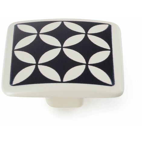 Pomo para Mueble  Estilo Decorativo  Fabricado en Zamak  Acabado en Negro  Medidas 373720 mm  Sistema de Fijación Atornillado  1 Unidad -