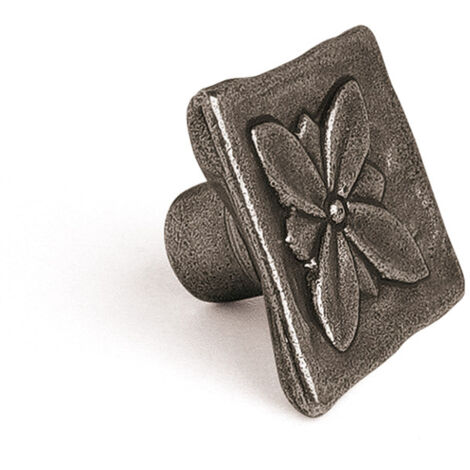 REI Pomo para Mueble Estilo Decorativo Fabricado en Zamak Acabado en Plata Vieja Medidas 333320 mm Sistema de Fijación Atornillado Incluye Tornillos M4 1 Unidad