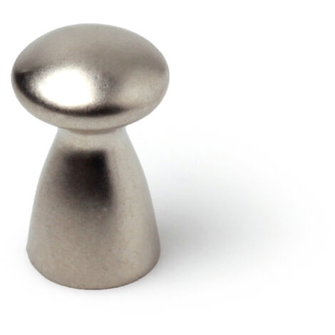 Pomo para muebles  Estilo contemporáneo  Fabricado en Zamak  Acabado níquel bisú  Dimensiones 131321mm  Sistema de fijación atornillado  Incluye tornillos M4  1 unidad