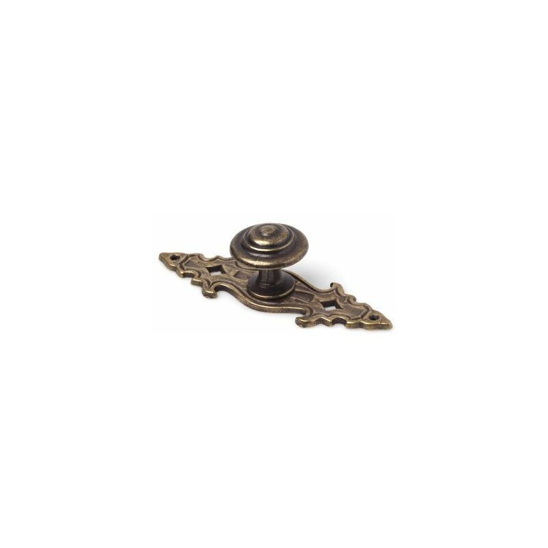 

Pomo Plano Circulos Con Placa Metalico 25 Mm Cuero