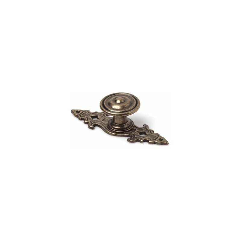 

Pomo Plano Circulos Con Placa Metalico 30 Mm Cuero