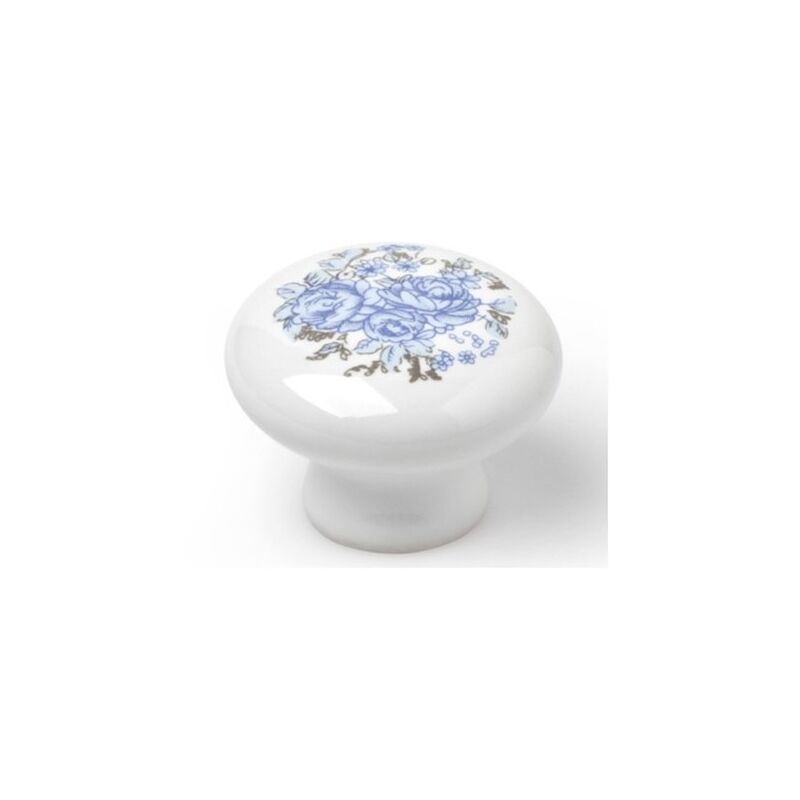 

Pomo Mueble 35Mm Porcel Azul Flor - REI