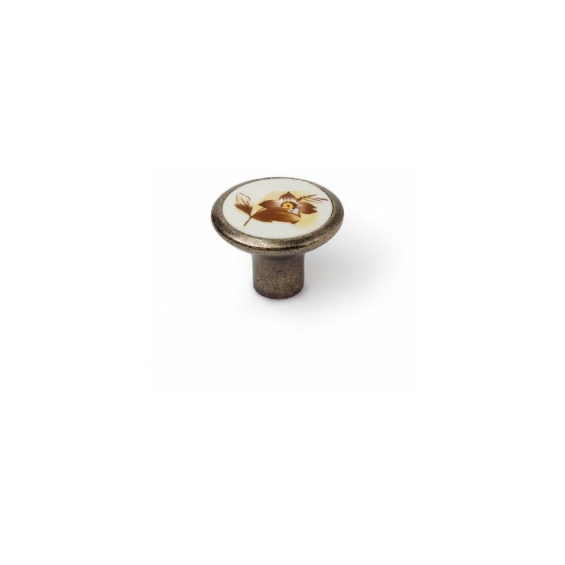 

Reunion Industrial - POMO REDONDO PLANO PORCELANA 35 MM CUERO VIEJO - F
