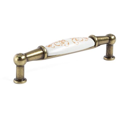 pomo porcelana trilla ø35 h28 gres/bronce acabado bronce distancia 96