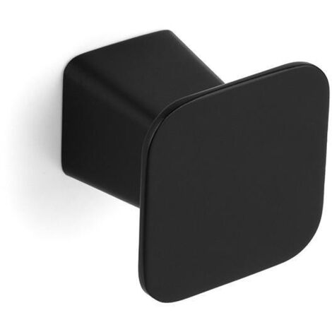 pomo prism de viefe. medida 32x32. altura h28. acabado blanco mate y negro mate acabado negro mate