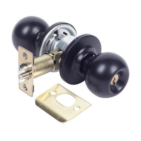 Pomo Puerta 70Mm 3900U0Negro Negro Entrada Bola Tesa