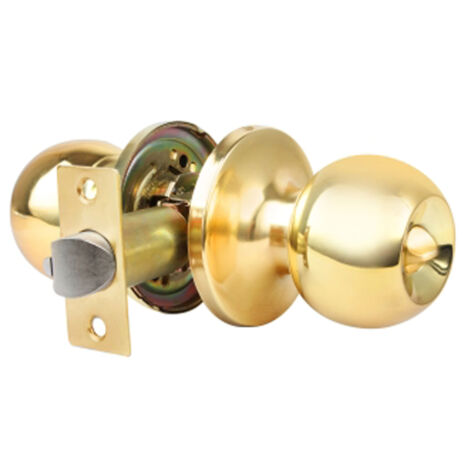Pomo puerta handlock cilíndrico baño latón mate