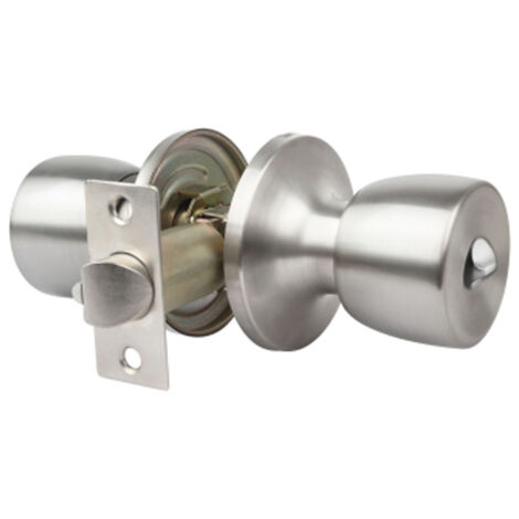 Pomo puerta handlock tubular entrada cromo mate 60/70mm