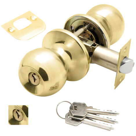 Pomo Puerta Wolfpack Con Llave Ambos Lados Latonado