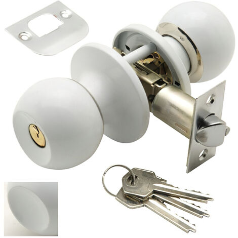 Pomo Puerta Wolfpack Con Llave Blanco