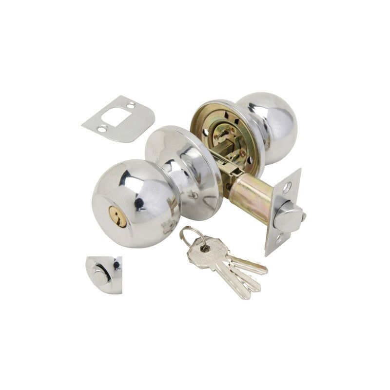

Pomo puerta wolfpack con llave con condena cromado para entrada