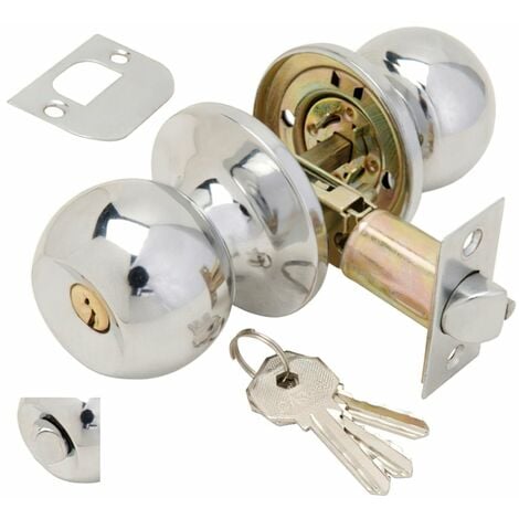 Pomo Puerta Wolfpack Con Llave Con Condena Cromado Para Entrada