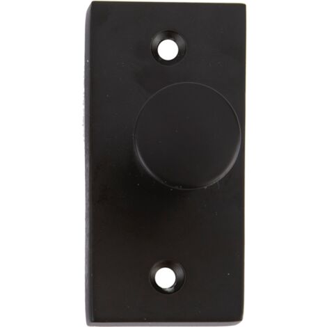 Pomo rectangular aluminio negro 65x30mm para mueble armario