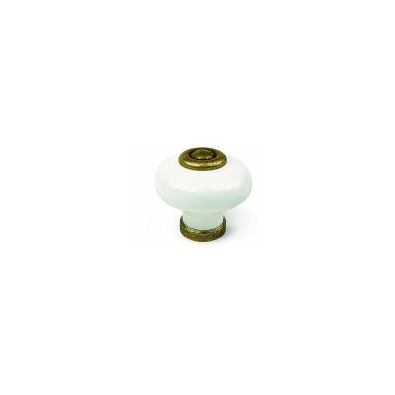 

Pomo Porcelana Blanco/Cuero 824.31