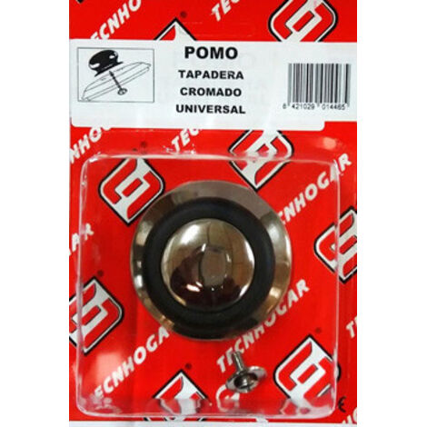 pomo tapadera universal cromado c- tornillo y junta silico 01446