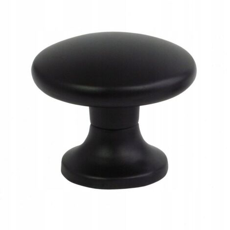 Pomo tirador metal negro elegante accesorio para muebles 2,8 cm barnizado 1 ud.