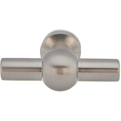 Pomo tirador T acero inoxidable muebles armario 110mm