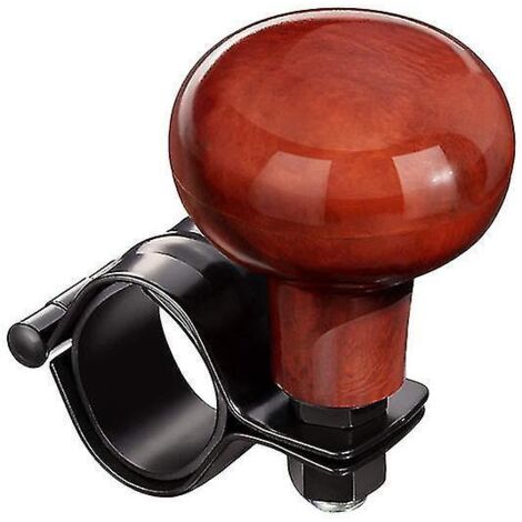 Pomo universal de imitación madera para volante, compatible con todo tipo de vehículos: camiones, semirremolques, barcos, carritos de golf, etc.