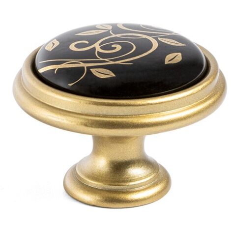 pomo y tirador modelo sarka zamak/porcelana acabado oro acabado oro distancia 0mm-1 agujero